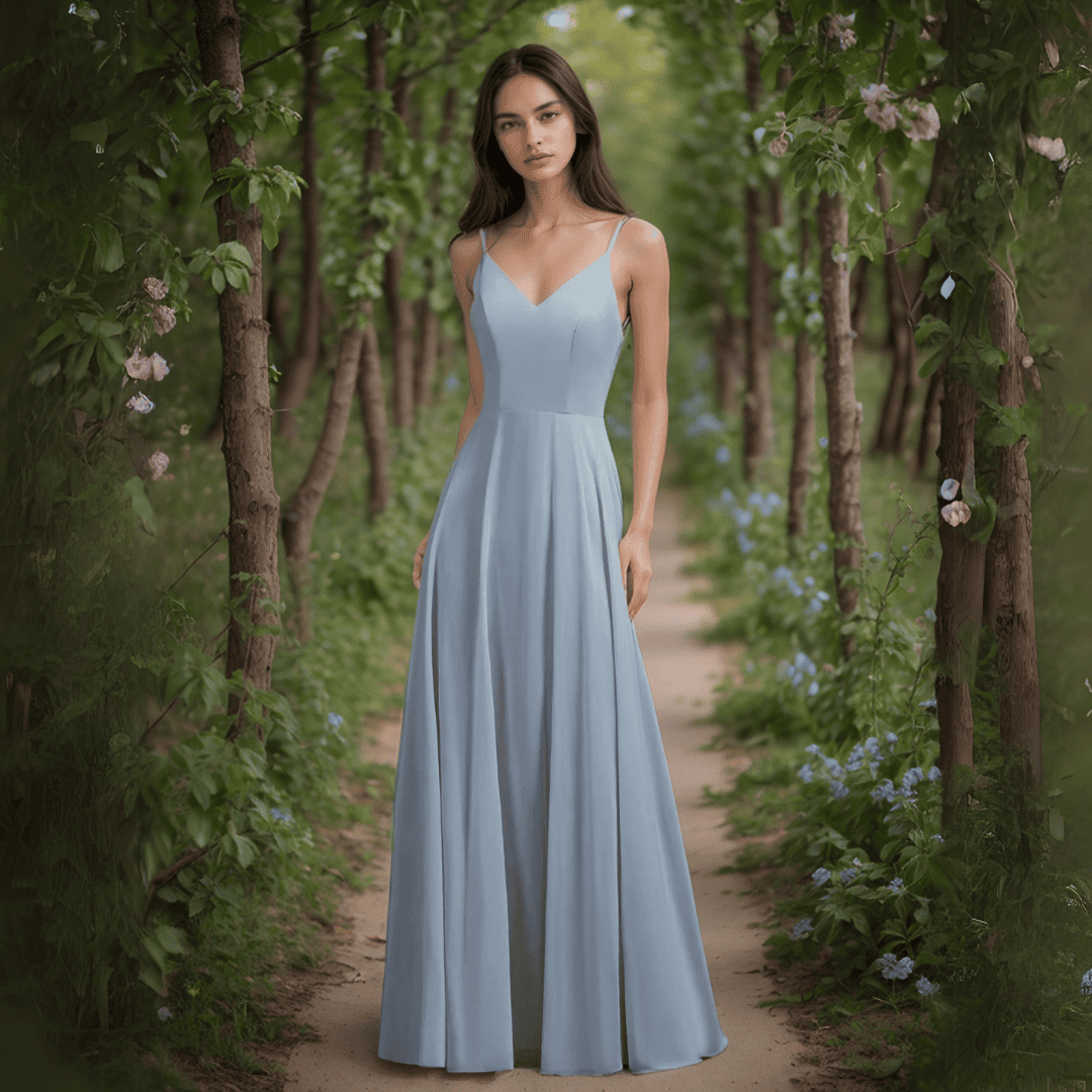 Heidi-Mode | Abendkleid aus Chiffon Victoria mit Nackenausschnitt