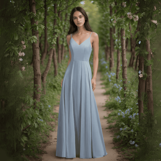 Heidi-Mode | Abendkleid aus Chiffon Victoria mit Nackenausschnitt