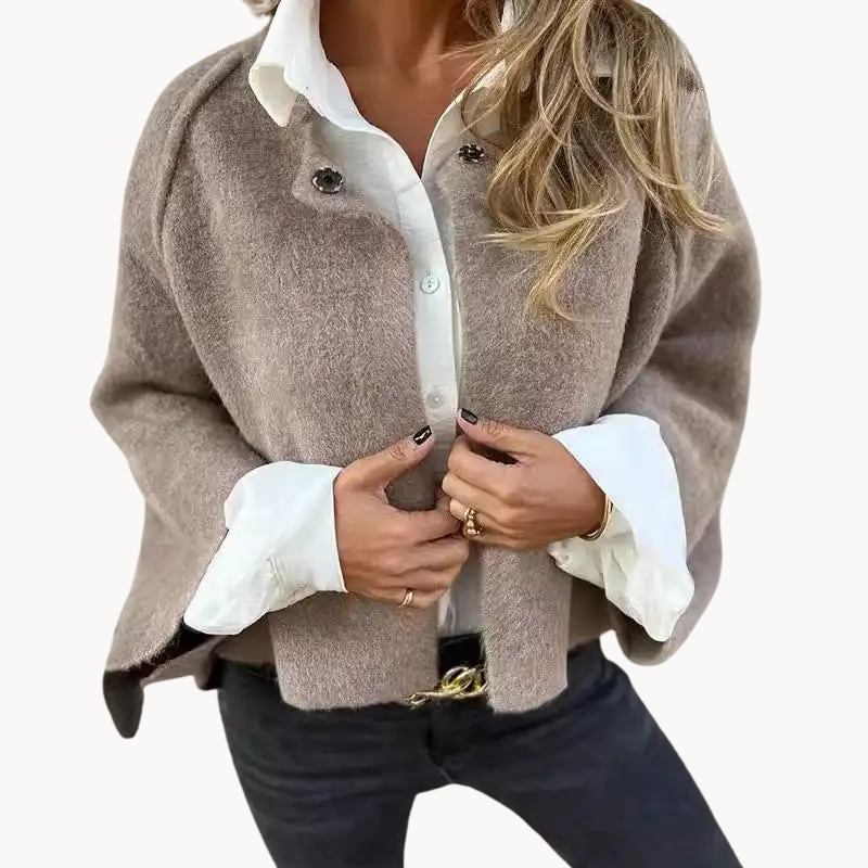 Heidi-Mode | Eleganter Rundhalsausschnitt Damen Strickjacke