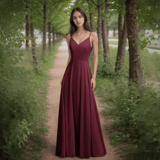 Heidi-Mode | Abendkleid aus Chiffon Victoria mit Nackenausschnitt