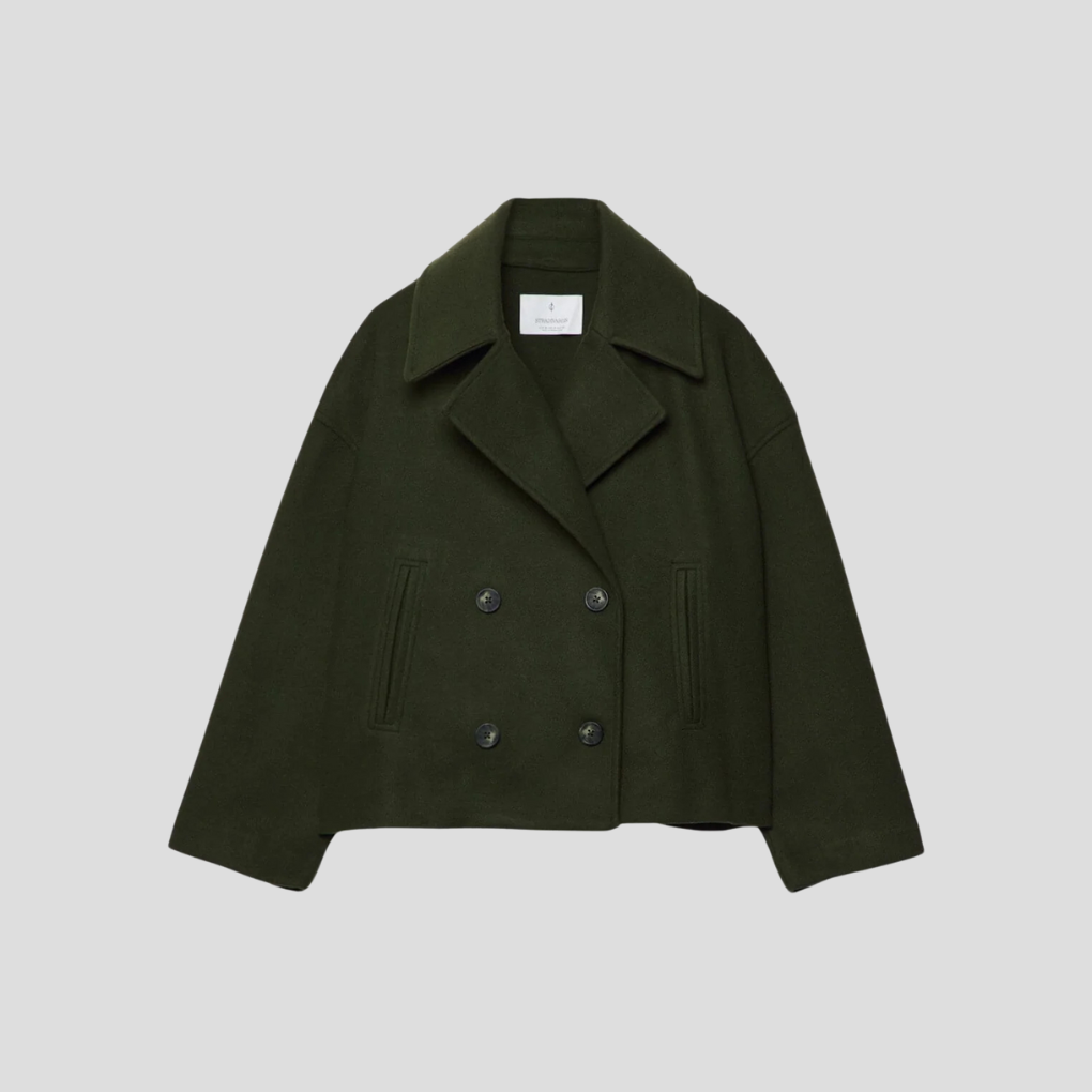 Heidi-Mode | Doppelreihiger Kurzmantel – Elegant & Zeitlos