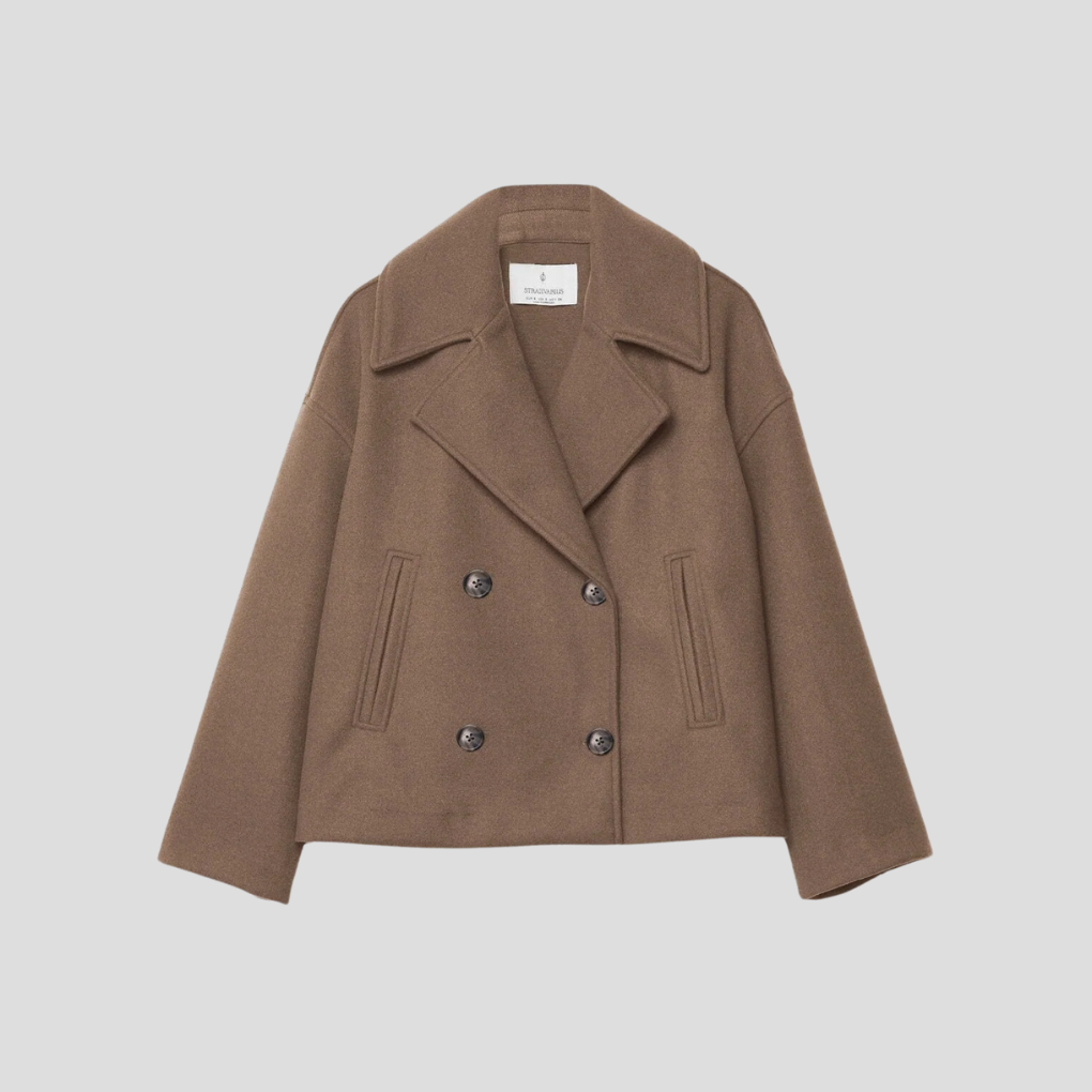 Heidi-Mode | Doppelreihiger Kurzmantel – Elegant & Zeitlos