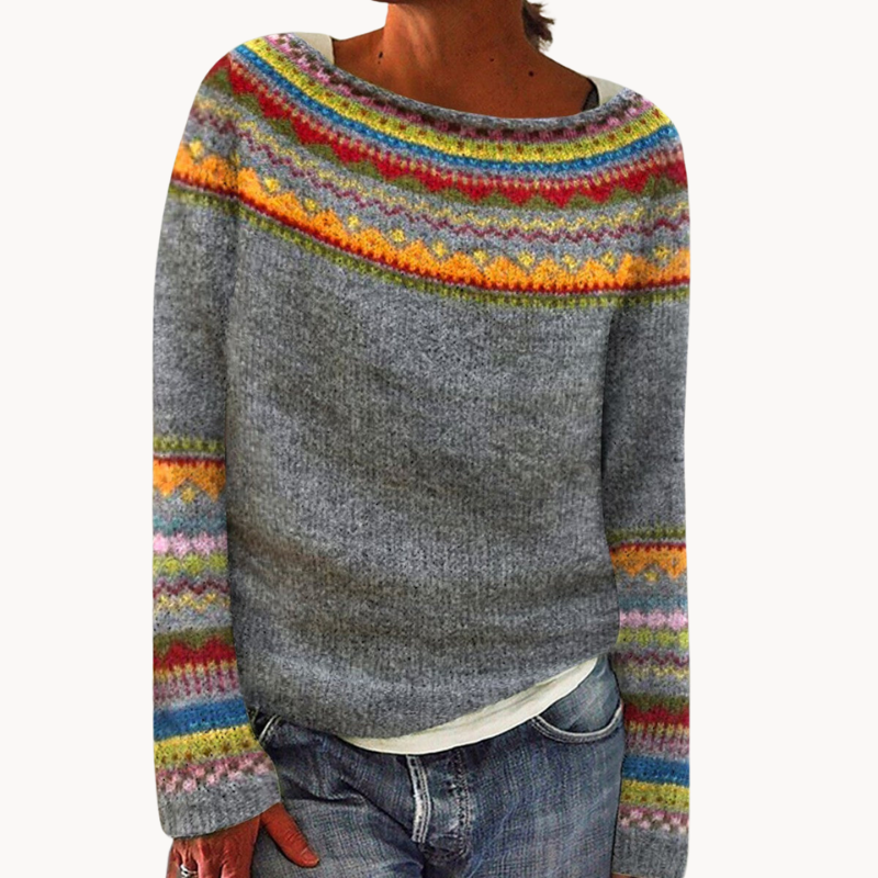 Heidi-Mode | Bunte Wärme Damenpullover