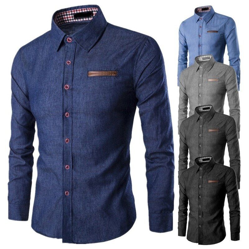 Heidi-Mode - Herren Denim Hemd