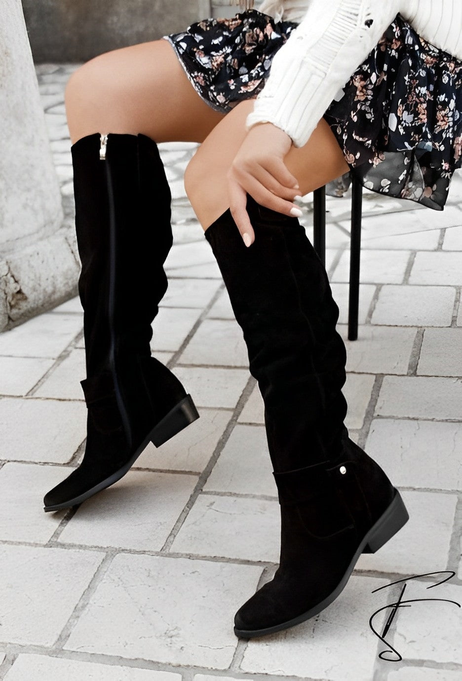 Heidi-Mode | Overknee Western Cowboy Stiefel Mit Absatz Für Damen