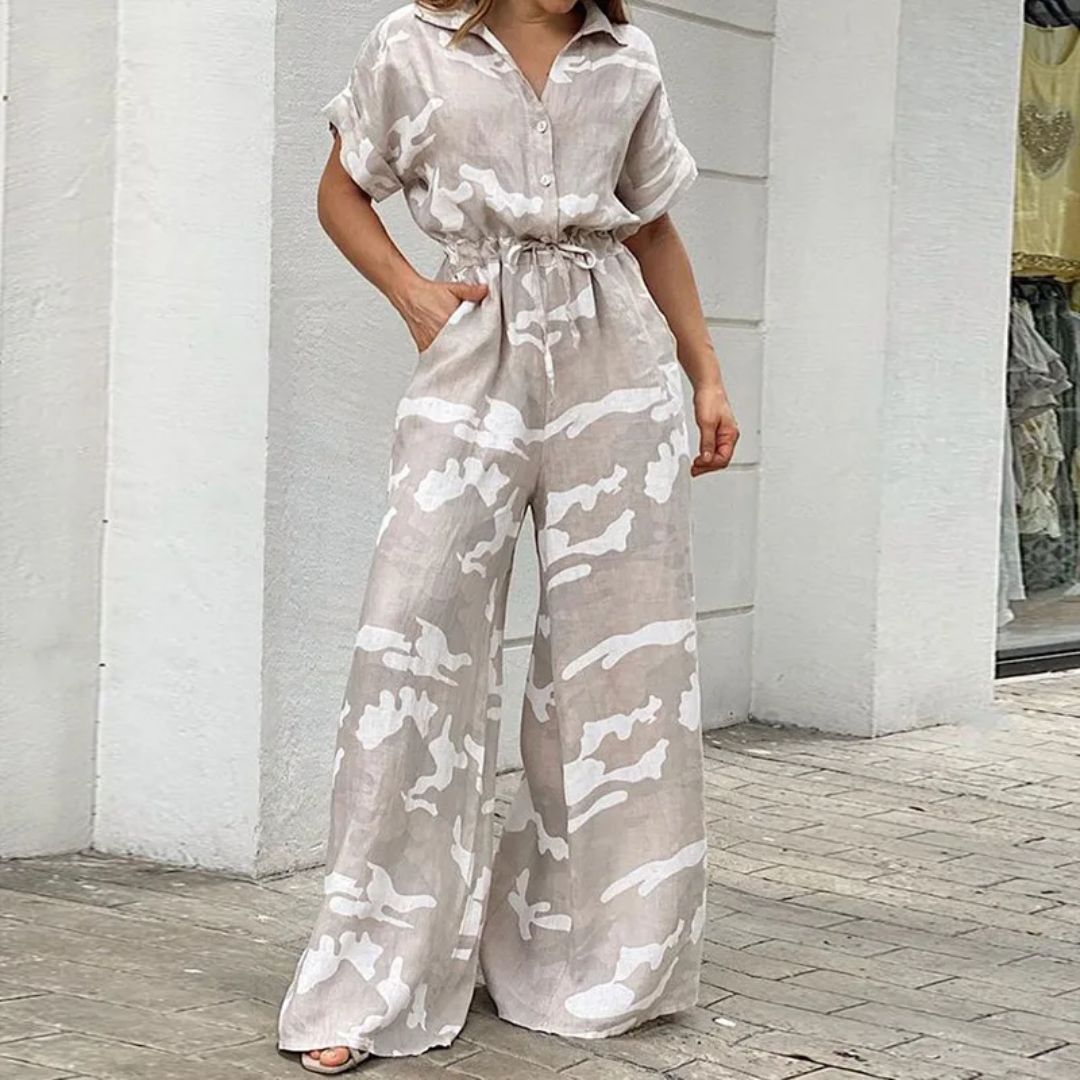 Heidi-Mode | Stilvolle Gedruckte Trendy Jumpsuit