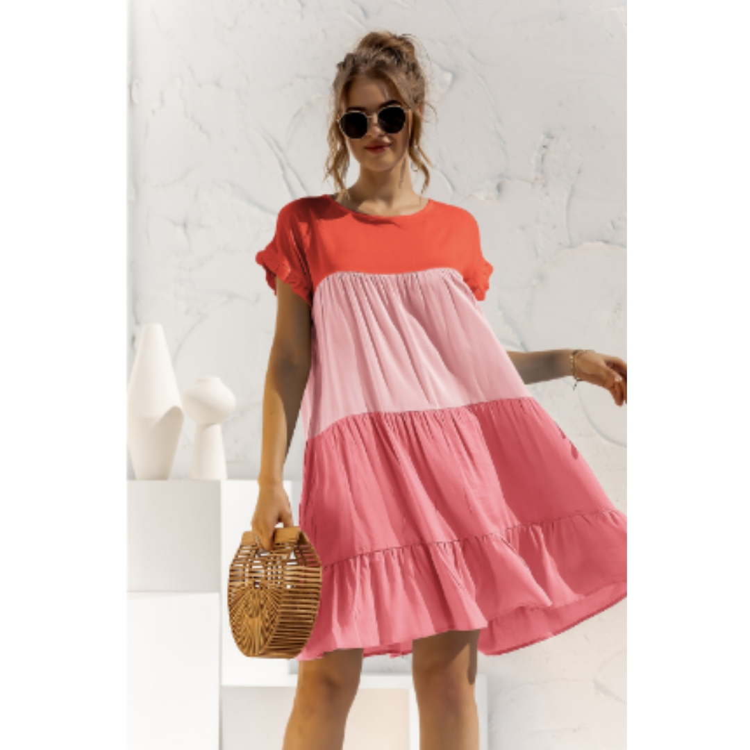 Sommerliches buntes Kleid für Damen