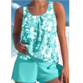Heidi-Mode | Damen Blumenmuster Zweiteiliges Badeanzug Set Bright