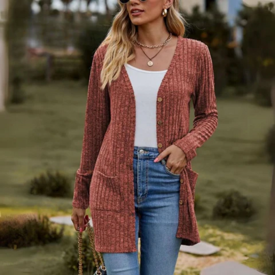 Heidi-Mode | Damen Langarm Weste Warm