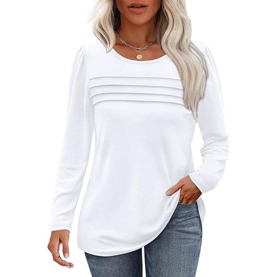 Heidi-Mode | Plissee Langarm Tunika Top Sarah