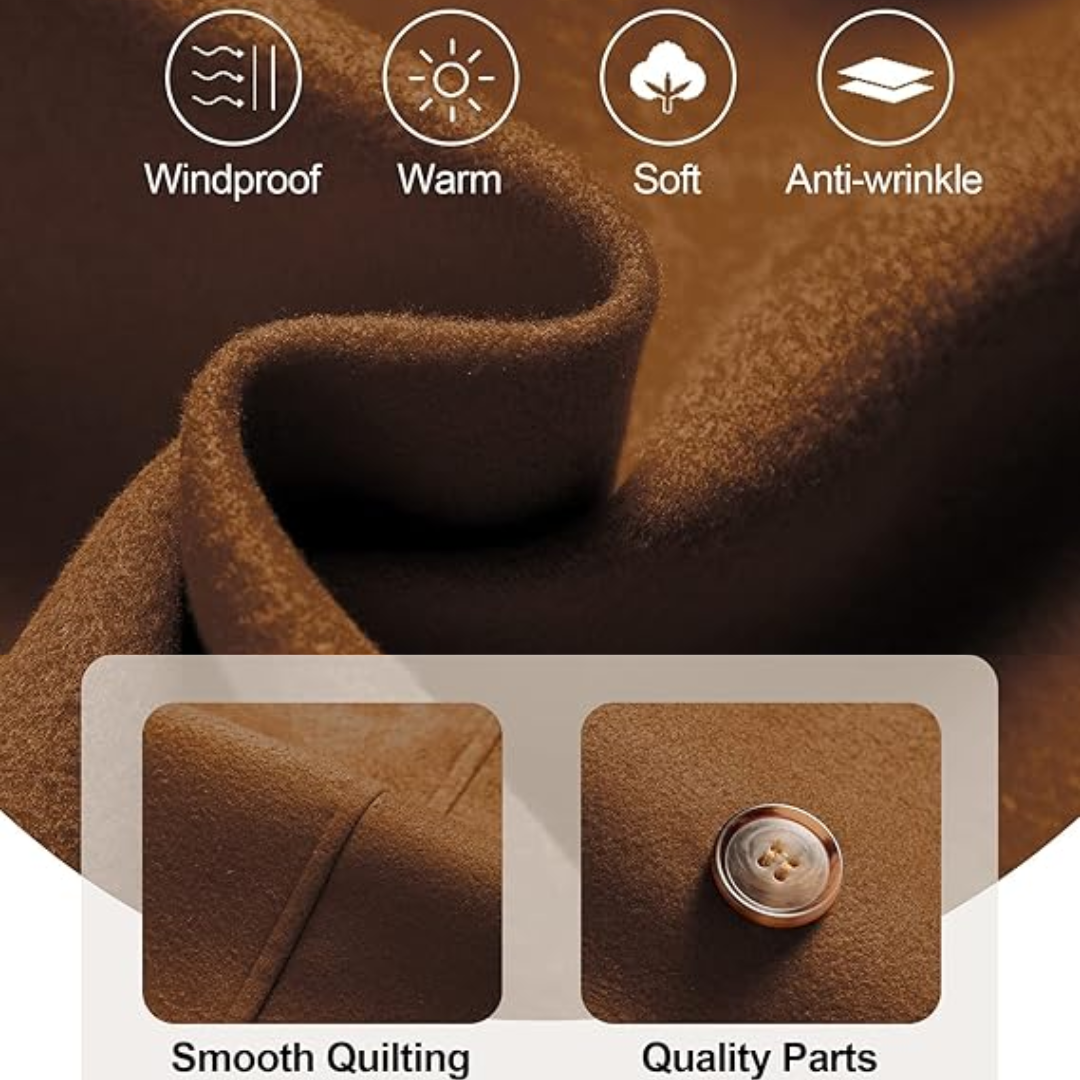 Heidi-Mode | Damen gepolsterter Winter-Trenchcoat mit Kapuze