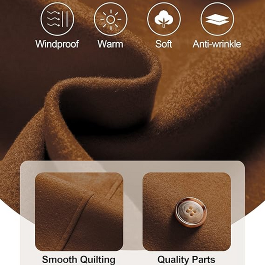 Heidi-Mode | Damen gepolsterter Winter-Trenchcoat mit Kapuze