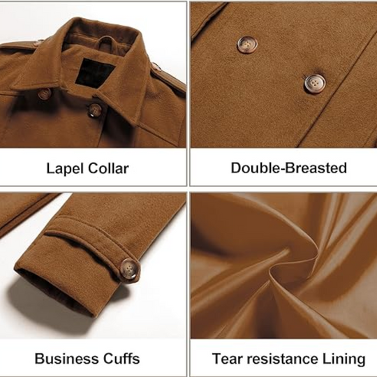 Heidi-Mode | Damen gepolsterter Winter-Trenchcoat mit Kapuze