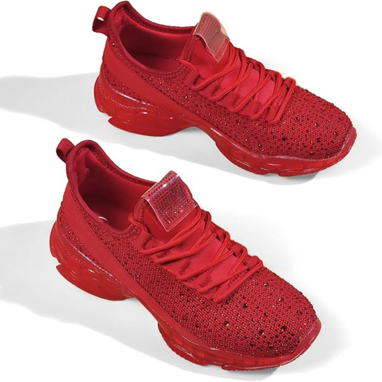 Heidi-Mode | Strass Slip-On Damen Sneakers