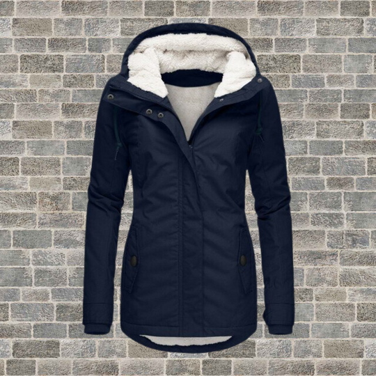 Heidi-Mode - Schicke Herbst Falten Baumwolljacke mit Kapuze für Frauen