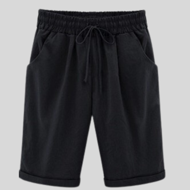 Heidi – Bequeme Baumwollshorts mit Kordelzug in der Taille