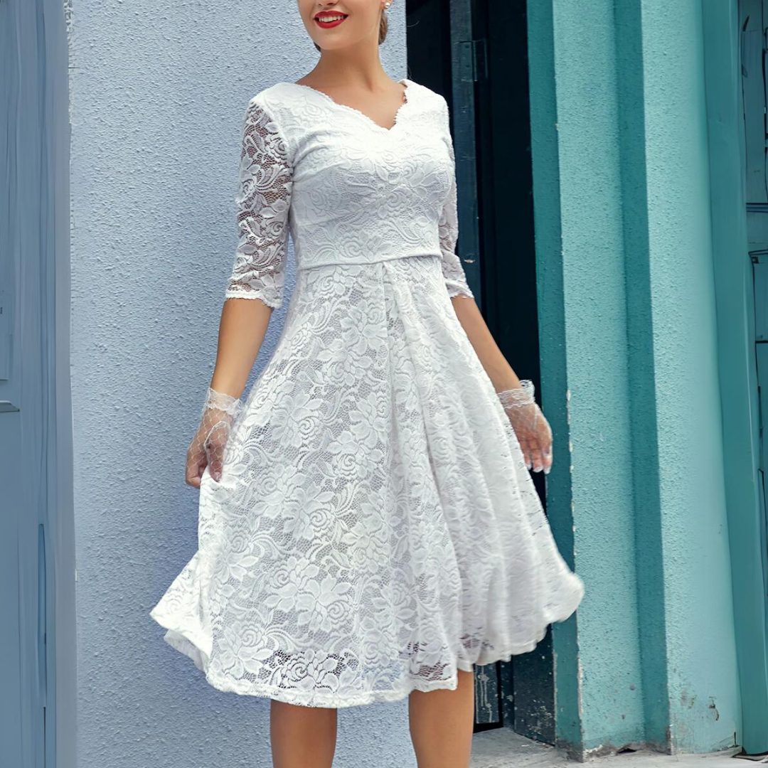 Formelle Kleid mit 3/4 langen Ärmeln