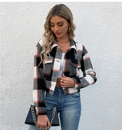 Heidi-Mode | Damen Bequeme Gestreifte Jacke Knopf Daunen