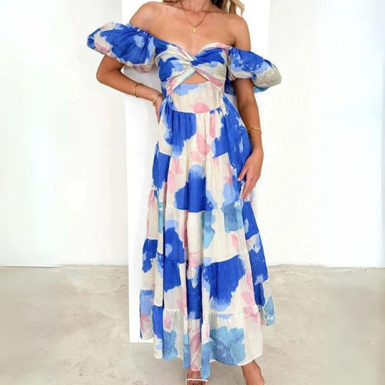 Heidi-Mode | Elegantes Langes Blumenkleid