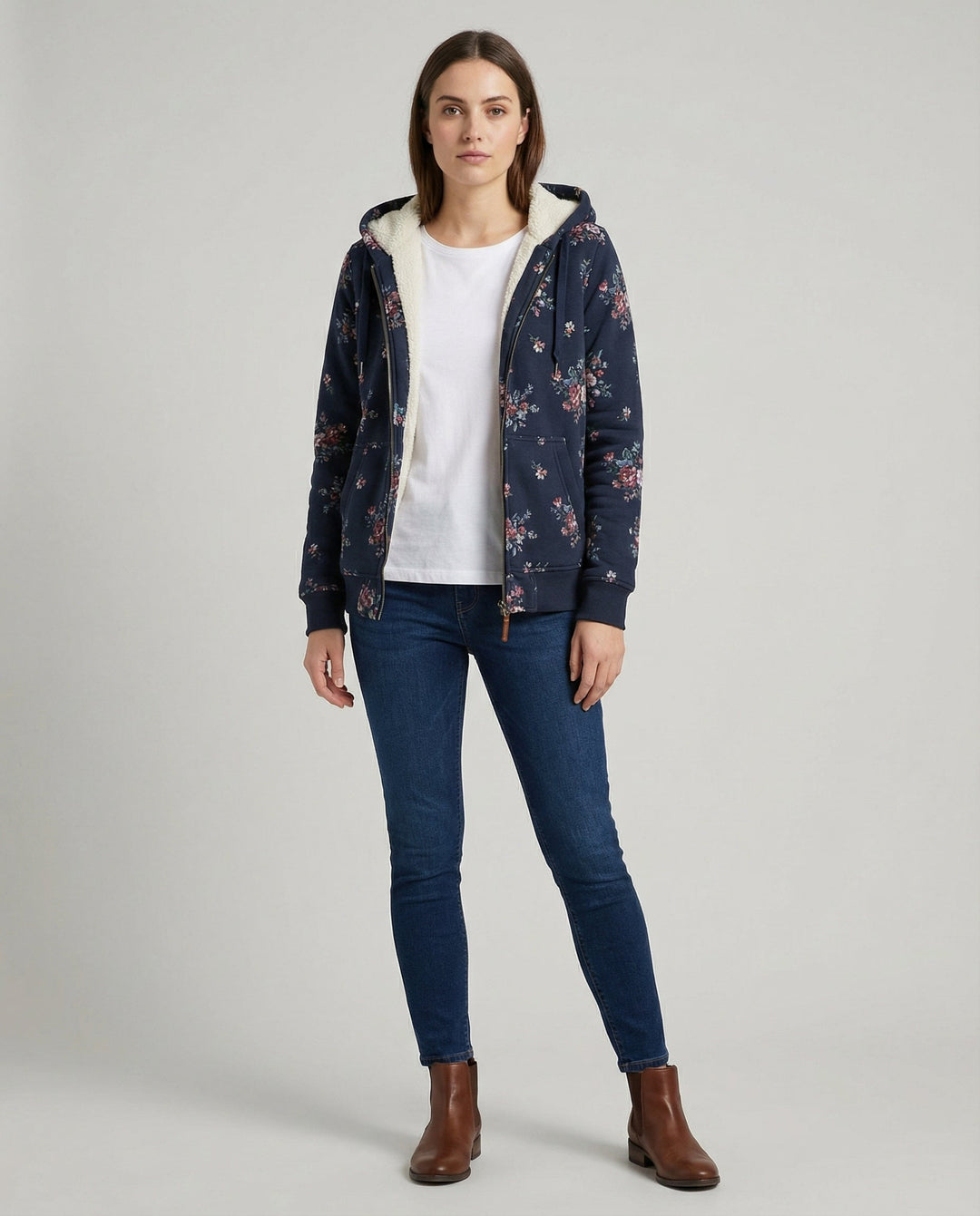 Winterjacke Damen Blumenmuster | Heidi-Mode