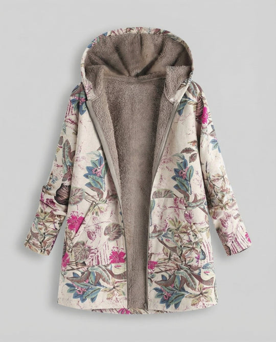 Winterjacke Damen Blumenmuster | Heidi-Mode