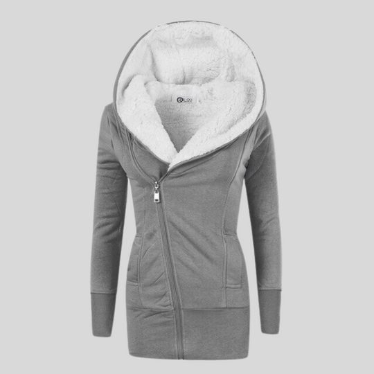 Strickjacke Lamm Fleece Hoodie