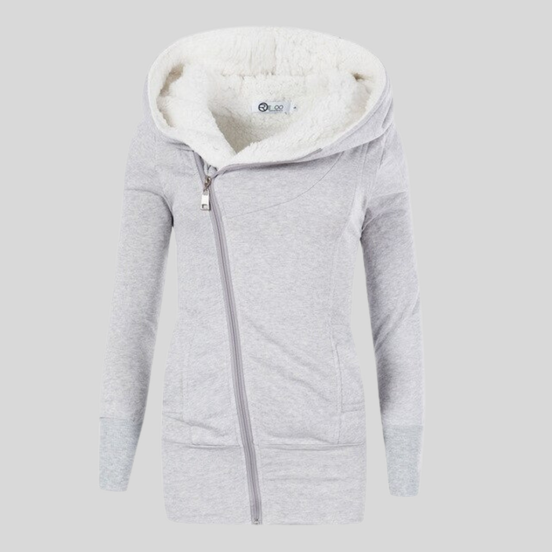 Strickjacke Lamm Fleece Hoodie