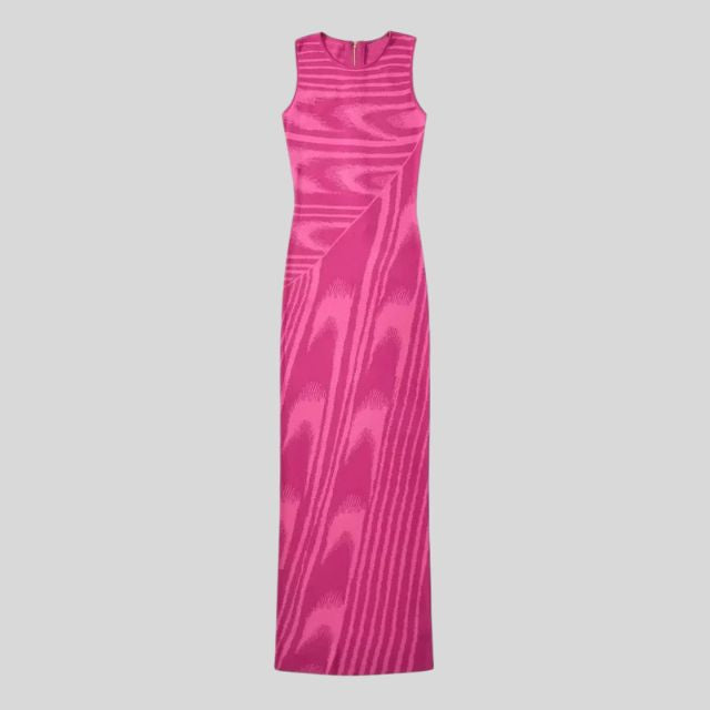 fluwelen maxi-jurk met asymmetrische halslijn