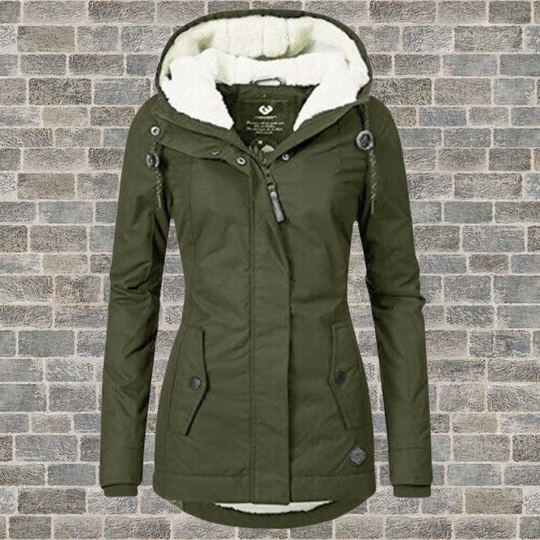 Heidi-Mode - Schicke Herbst Falten Baumwolljacke mit Kapuze für Frauen