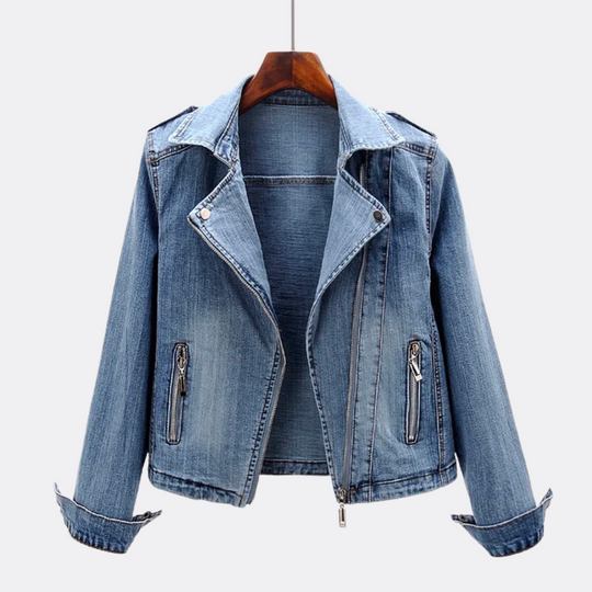 Heidi-Mode - Stilvolle Freizeit Denim Herbstjacke für Frauen