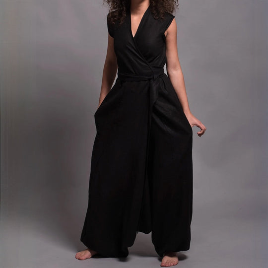 Heidi - Eleganter schwarzer Jumpsuit