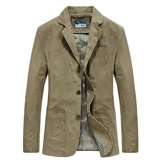 Heidi-Mode | Herren Blazer Jacke - Mit aufgesetzten Taschen und Drei-Knopf-Verschluss