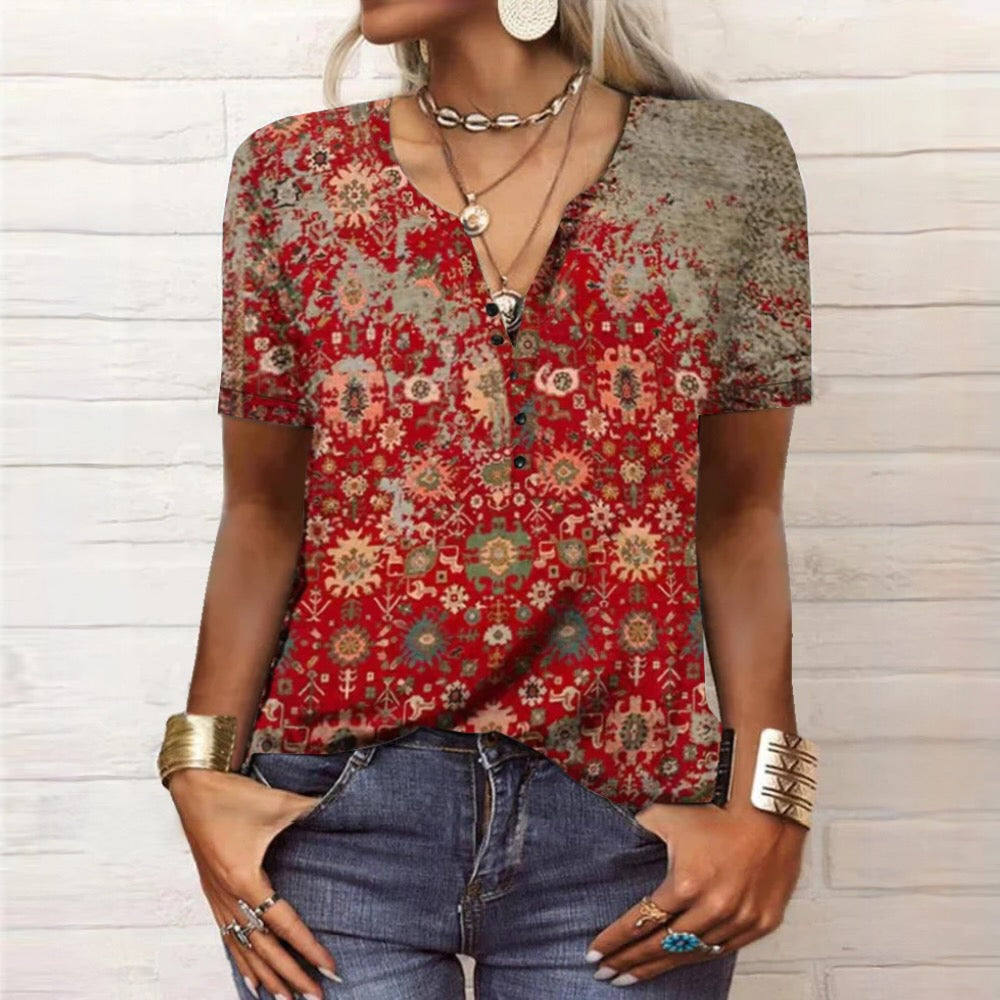 Heidi-Mode | Bedruckte Sommerbluse