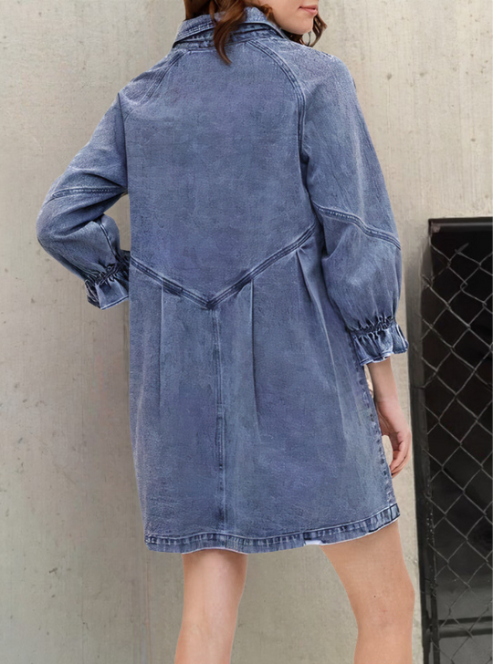 Chic | Denim jurk met lange mouwen