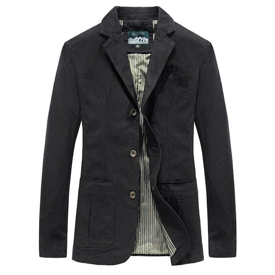 Heidi-Mode | Herren Blazer Jacke - Mit aufgesetzten Taschen und Drei-Knopf-Verschluss