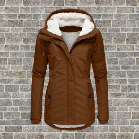 Heidi-Mode - Schicke Herbst Falten Baumwolljacke mit Kapuze für Frauen