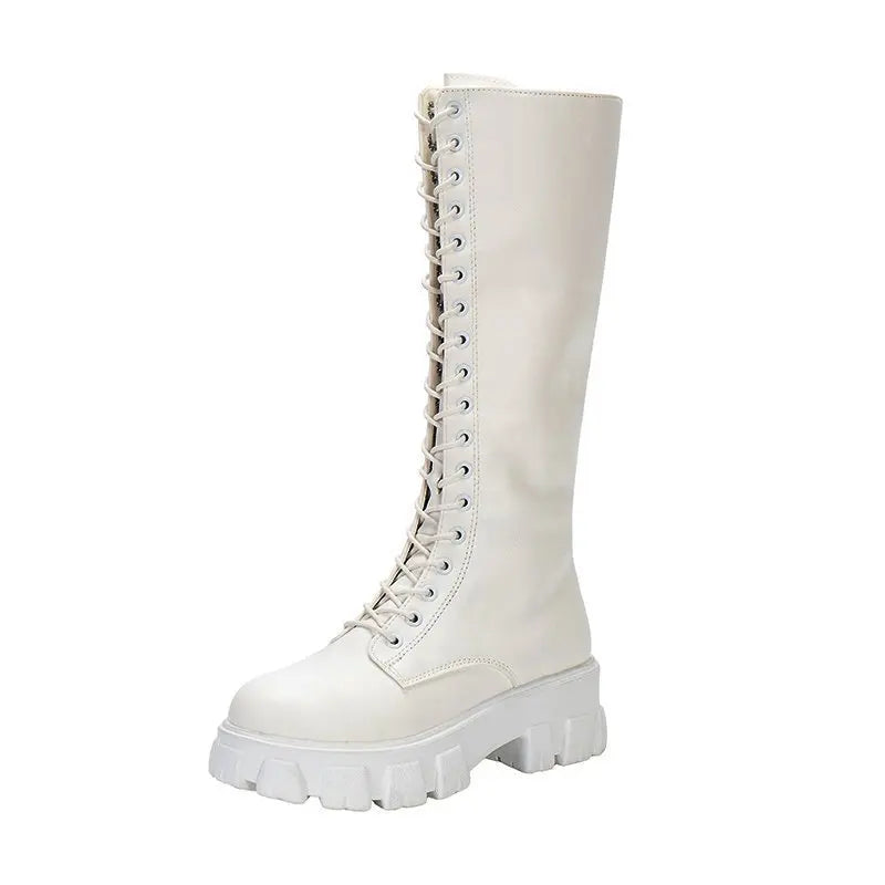 Heidi-Mode | kniehohe Stiefel mit Absatz für Frauen perfekt für lässige Tage