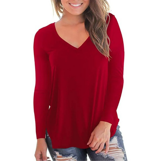 Heidi-Mode | Hals Woll mit Fleece Damen Shirt Lange Ärmel