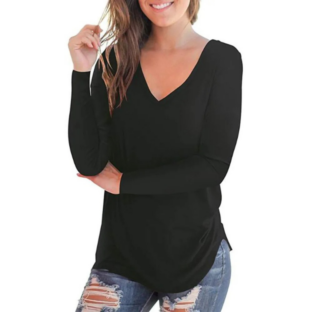 Heidi-Mode | Hals Woll mit Fleece Damen Shirt Lange Ärmel