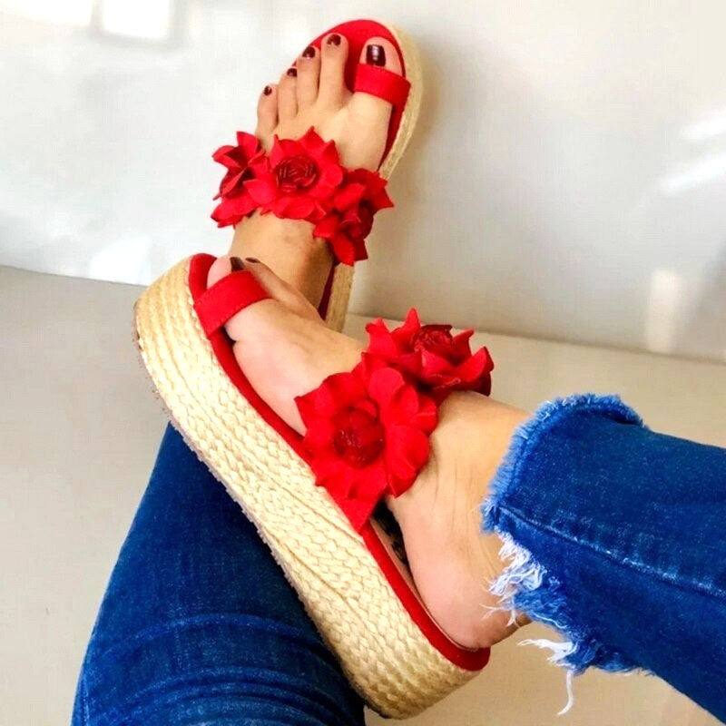 Heidi-Mode | Elegante Damen Sandalen mit Floralem Design und Akzenten