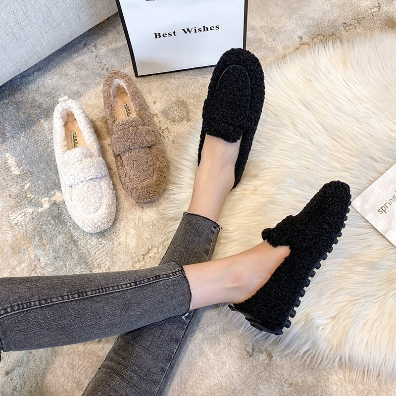 Heidi-Mode | Warme Damen Pantoffeln aus Plüsch Flauschige Hausschuhe