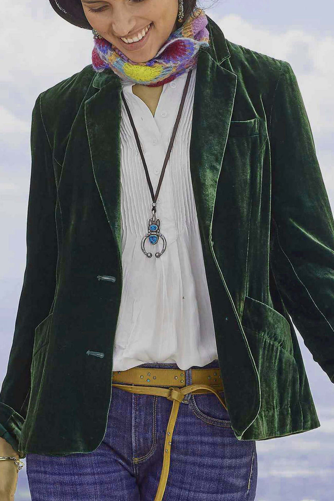 Heidi-Mode | Geschnittener Crop - Blazer Aus Samt - Rubinrot