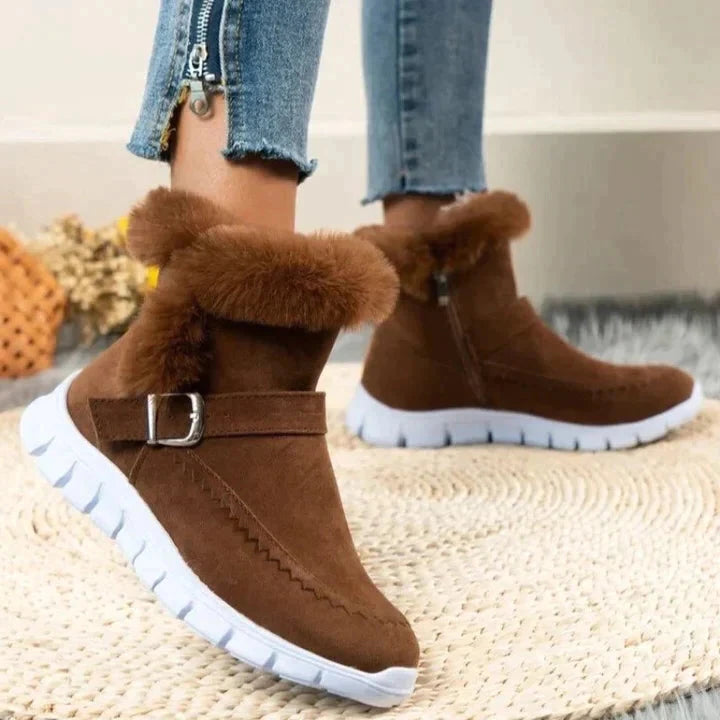 Heidi-Mode | Samt Mid-Tube-Stiefel für Damen – Gemütlicher & Stilvoller Komfort