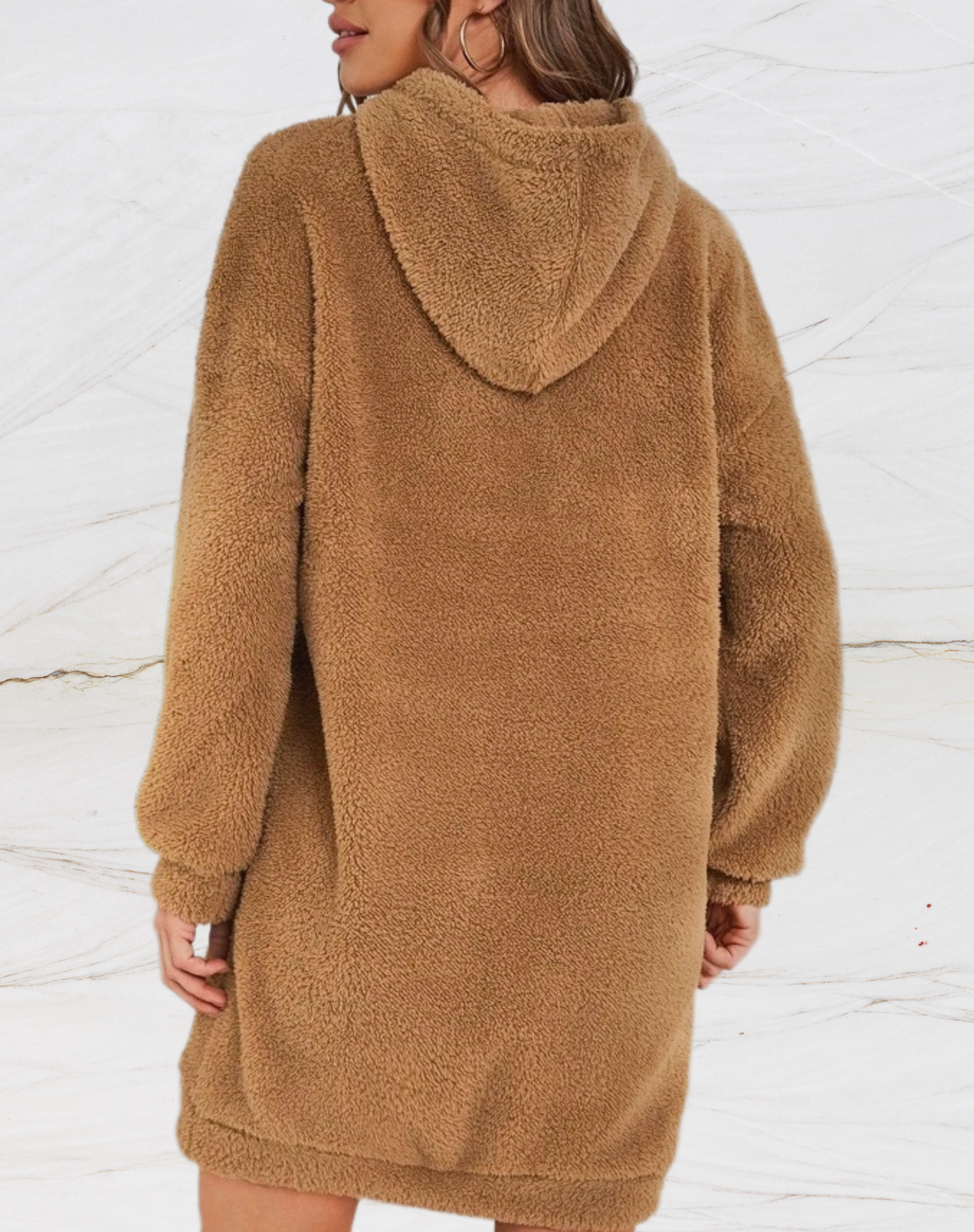 Heidi-Mode - Oversized Lange Fluffy Hoodie für Frauen