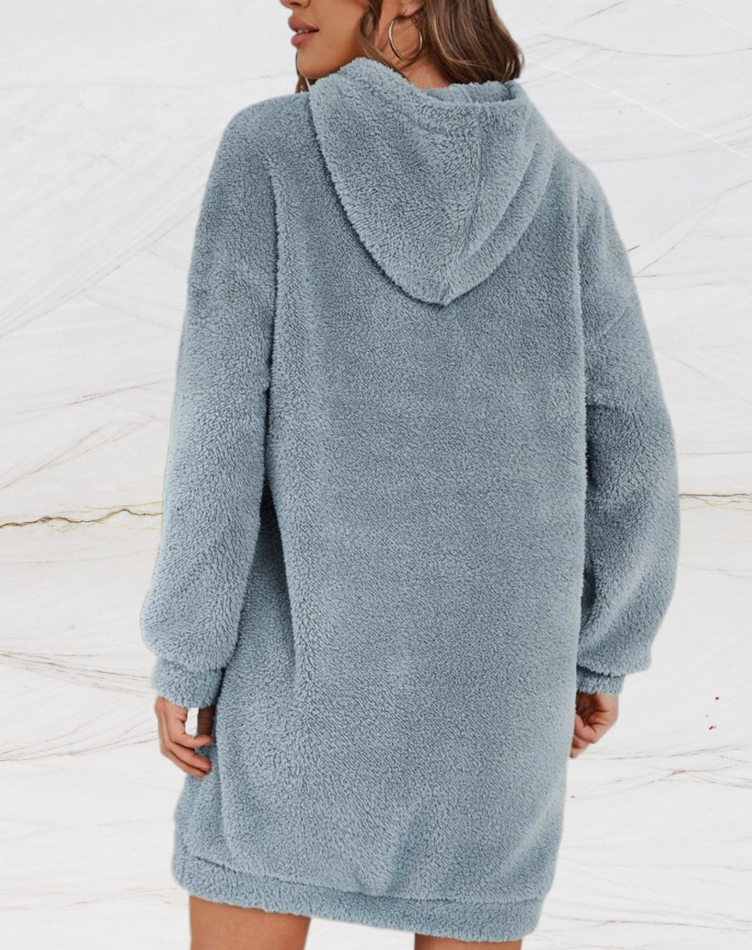 Heidi-Mode - Oversized Lange Fluffy Hoodie für Frauen