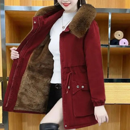 Heidi-Mode | Baumwolle Winter Parka Mit Kapuze Für Frauen - Ideal Für Den Winter