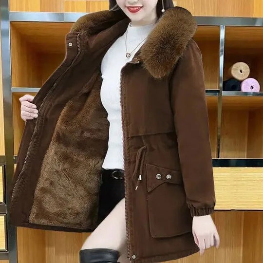 Heidi-Mode | Baumwolle Winter Parka Mit Kapuze Für Frauen - Ideal Für Den Winter