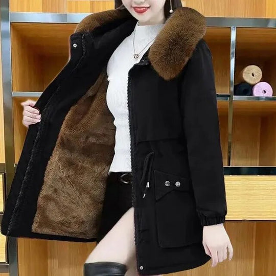 Heidi-Mode | Baumwolle Winter Parka Mit Kapuze Für Frauen - Ideal Für Den Winter