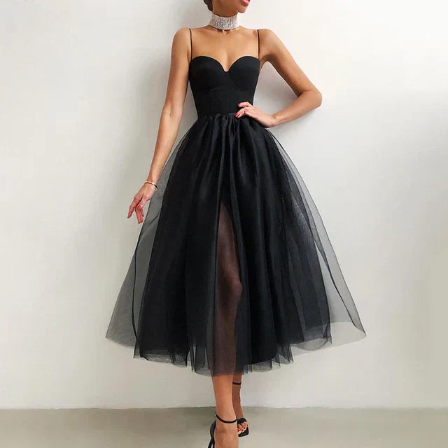 Heidi-Mode | Elegantes Tüll Korsett Abendkleid für Damen