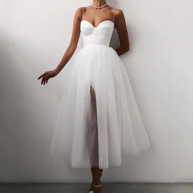Heidi-Mode | Elegantes Tüll Korsett Abendkleid für Damen